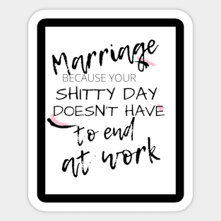 funny marriage Sticker